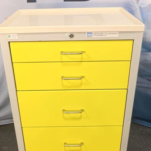 MARKETLAB Waterloo 4-Drawer Isolation / Treatment Cart (Yellow) Pharmacy/Med Cart